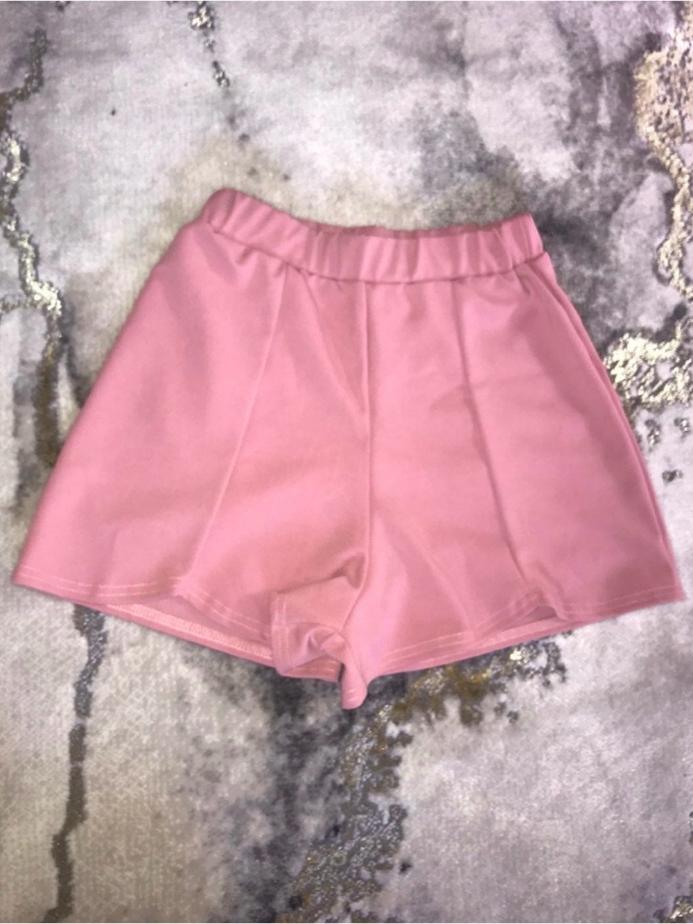 PrettyLittleThing Blush Pink High-Waist stretch Shorts